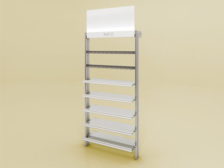 Scaffalatura RAL System 9 mobili arredamento Farmacia Sartoretto Verna