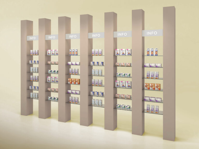 Scaffalatura RAL System C mobili arredamento Farmacia Sartoretto Verna