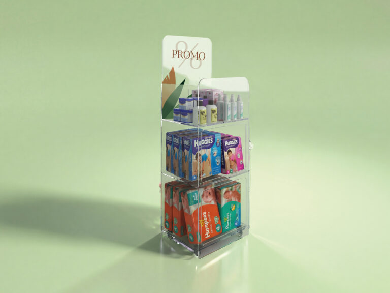 Gondola plexiglass palbox mobili arredamento Farmacia Sartoretto Verna